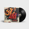 Vinyl record with graffiti art album cover